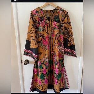 Floral Multicolor Kimono Dress